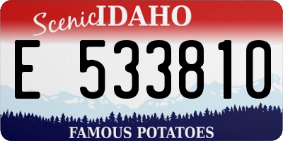 ID license plate E533810
