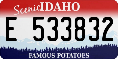 ID license plate E533832