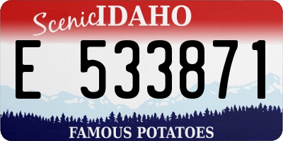 ID license plate E533871