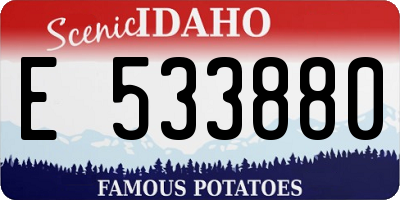 ID license plate E533880