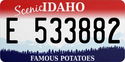 ID license plate E533882