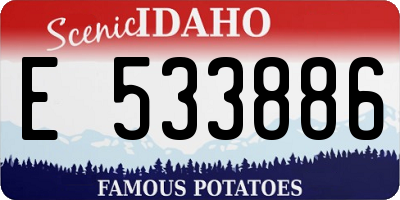 ID license plate E533886
