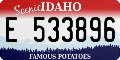 ID license plate E533896