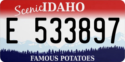 ID license plate E533897