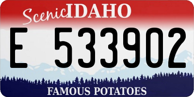 ID license plate E533902