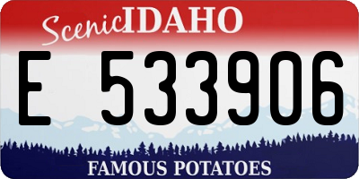 ID license plate E533906
