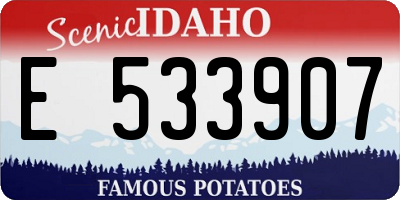 ID license plate E533907