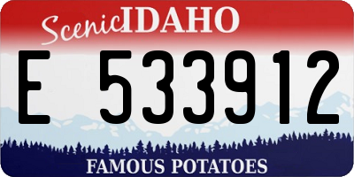 ID license plate E533912