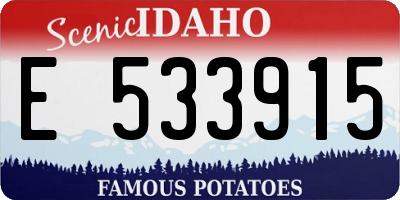 ID license plate E533915
