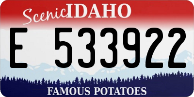 ID license plate E533922