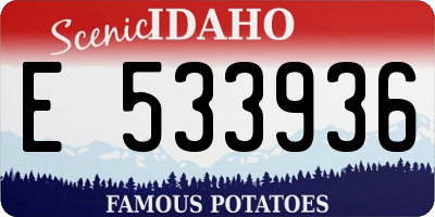 ID license plate E533936