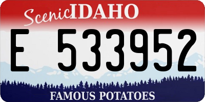 ID license plate E533952