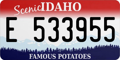 ID license plate E533955
