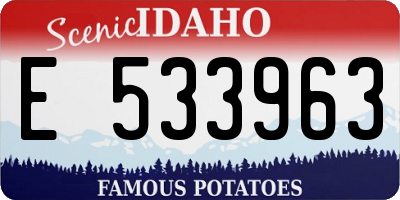 ID license plate E533963