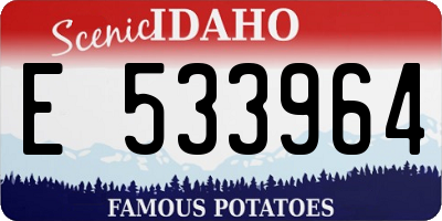ID license plate E533964
