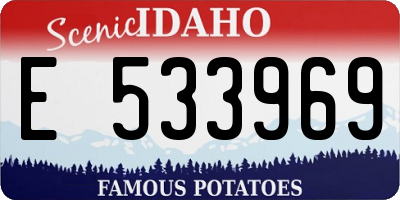 ID license plate E533969