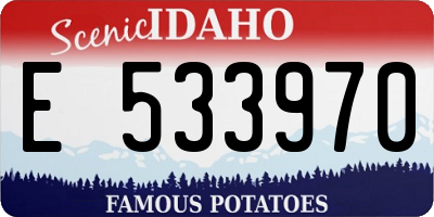 ID license plate E533970