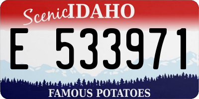 ID license plate E533971