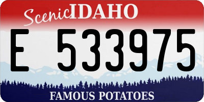 ID license plate E533975