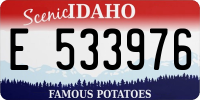 ID license plate E533976