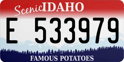 ID license plate E533979