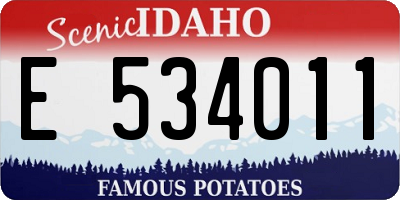 ID license plate E534011