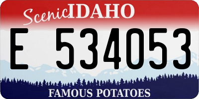ID license plate E534053