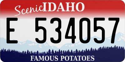 ID license plate E534057