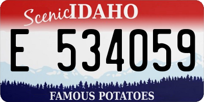ID license plate E534059