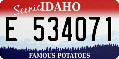 ID license plate E534071