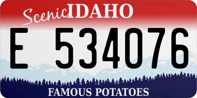 ID license plate E534076
