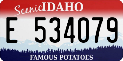ID license plate E534079