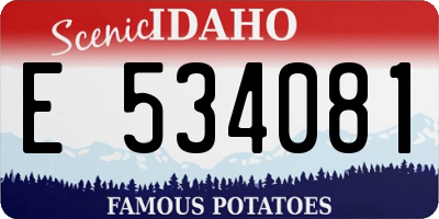 ID license plate E534081