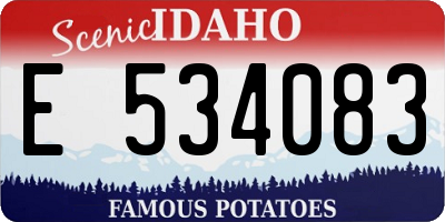 ID license plate E534083