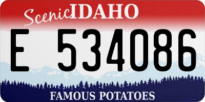 ID license plate E534086