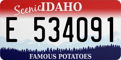 ID license plate E534091