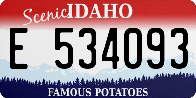 ID license plate E534093