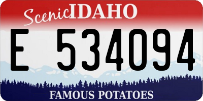 ID license plate E534094