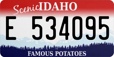 ID license plate E534095