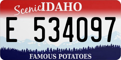 ID license plate E534097