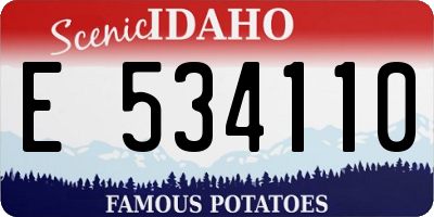 ID license plate E534110