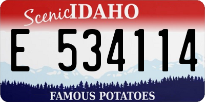 ID license plate E534114