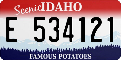 ID license plate E534121