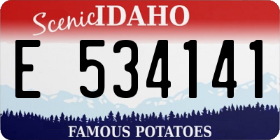 ID license plate E534141