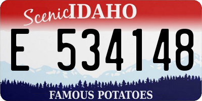 ID license plate E534148