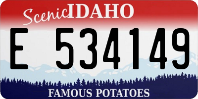 ID license plate E534149