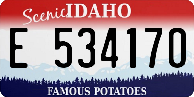 ID license plate E534170