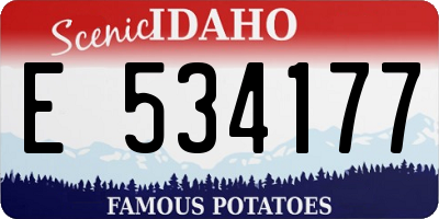 ID license plate E534177