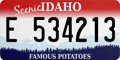 ID license plate E534213