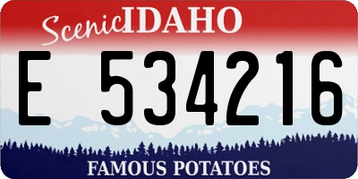 ID license plate E534216